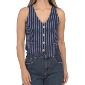 💙 Love Tree Striped Vest